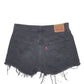 Womens Black Levis 501 Jorts Denim Shorts