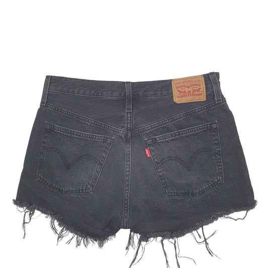 Womens Black Levis 501 Jorts Denim Shorts