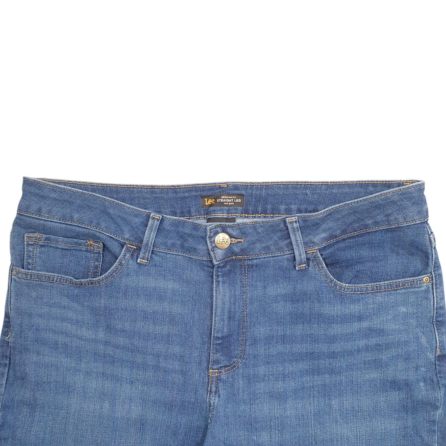 Womens Blue Lee Mid Rise Casual JeansW36 L30