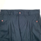 Mens Blue Anllel Vintage Double Pleated Chino Trousers