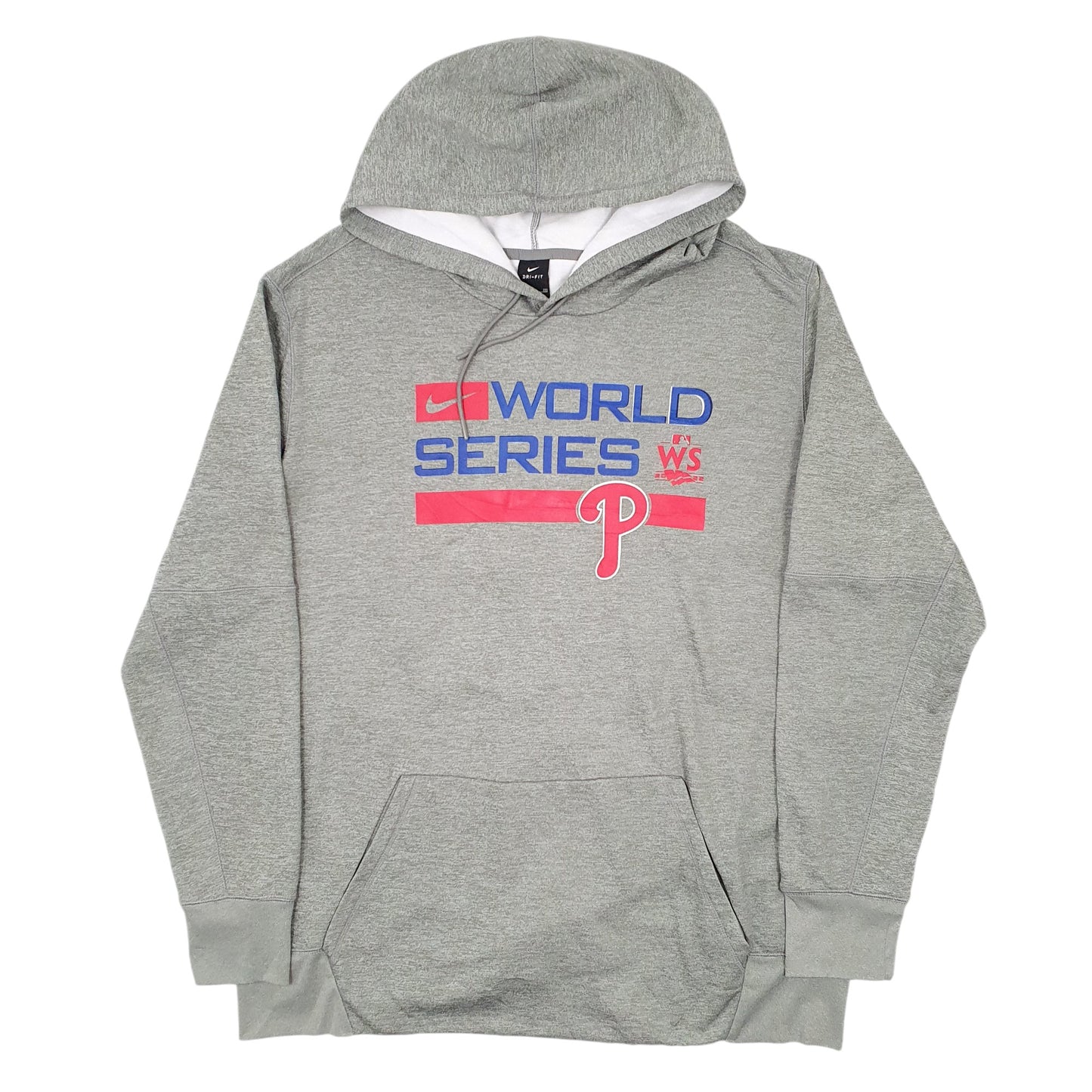 Mens Grey Nike MLB Philadephia Phillies Baseball World Series Hoodie Jumper