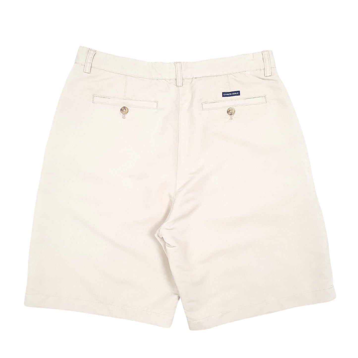 Mens Beige Chaps Golf Chino Shorts
