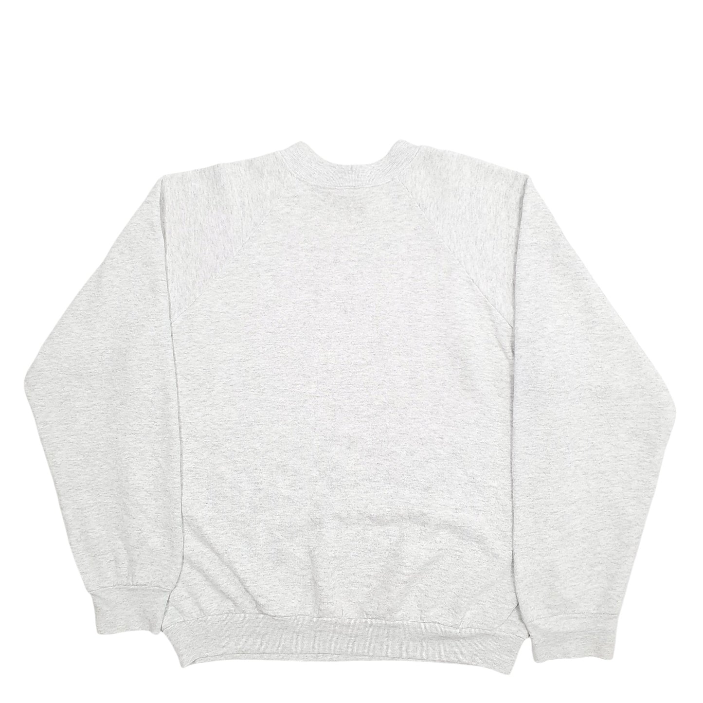 Mens Grey Fruit Of The Loom The Heartbeat Of America Spellout Crewneck Jumper