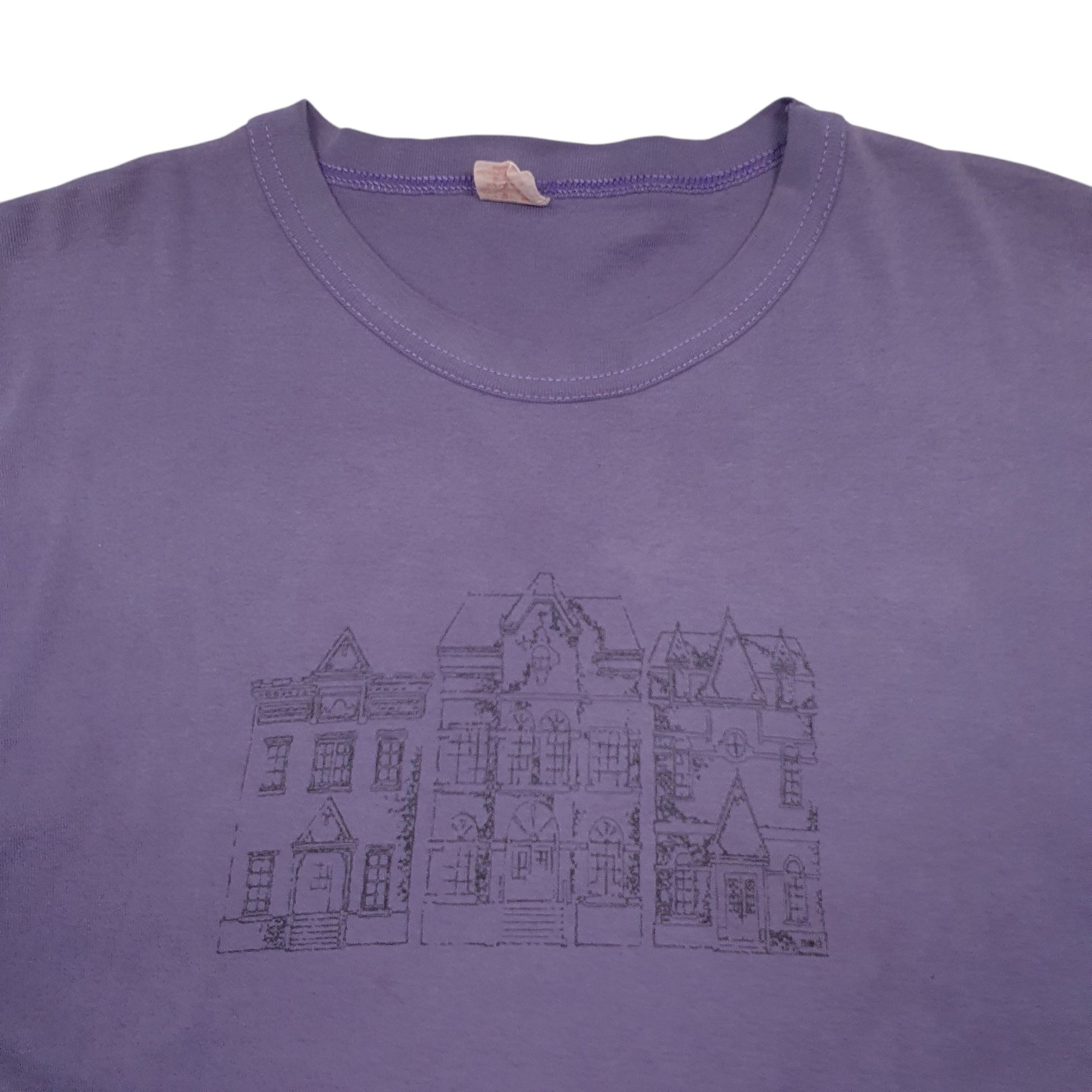 Mens Purple Mod Vintage 90s Short Sleeve T Shirt