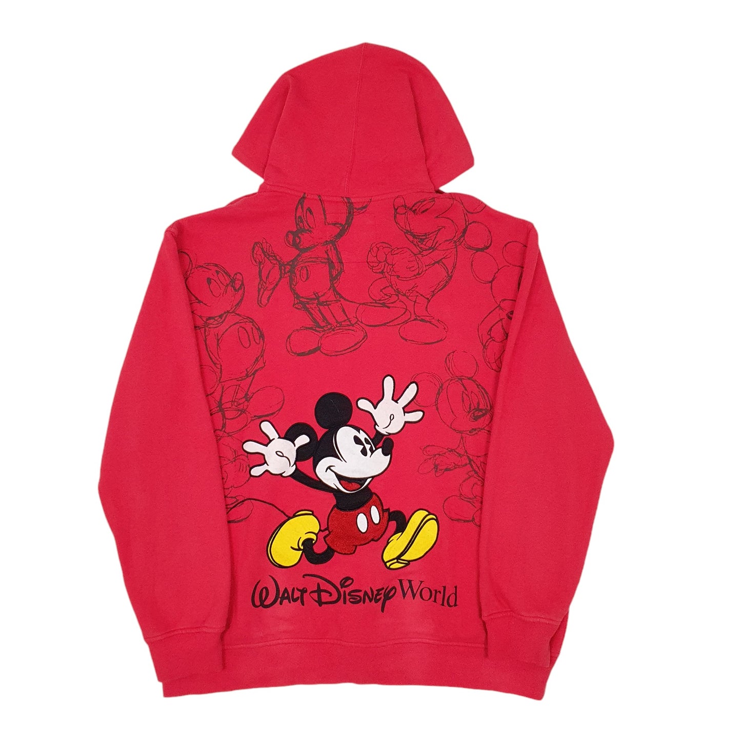 Mens Red Disney Mickey Mouse Full Zip Jumper