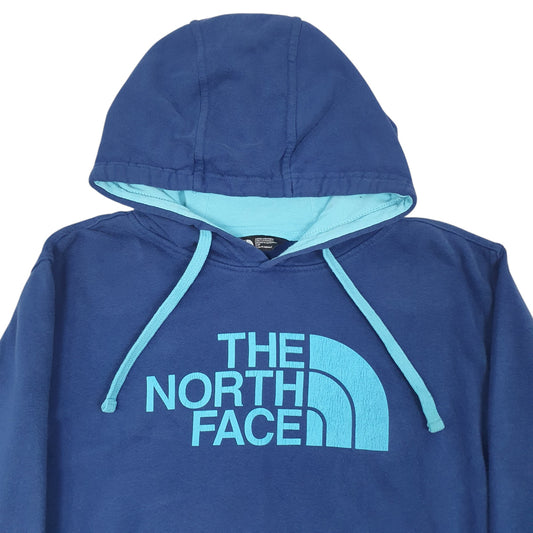 Mens Blue The North Face Spellout Hoodie Jumper