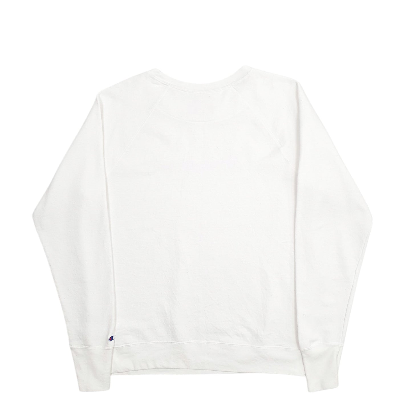 Womens White Champion Spellout Crewneck Jumper