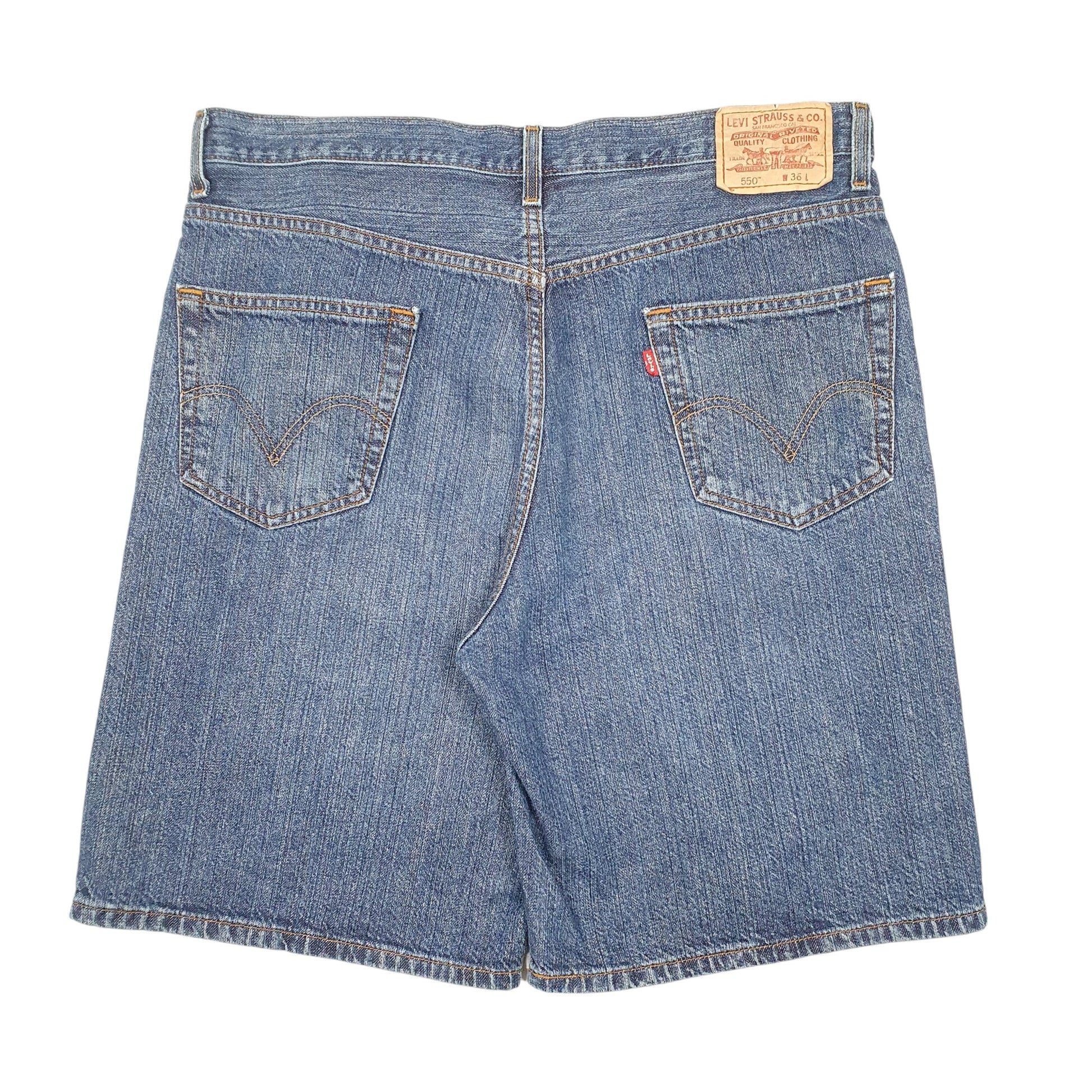 Mens Blue Levis 550 Relaxed Jorts Denim Shorts
