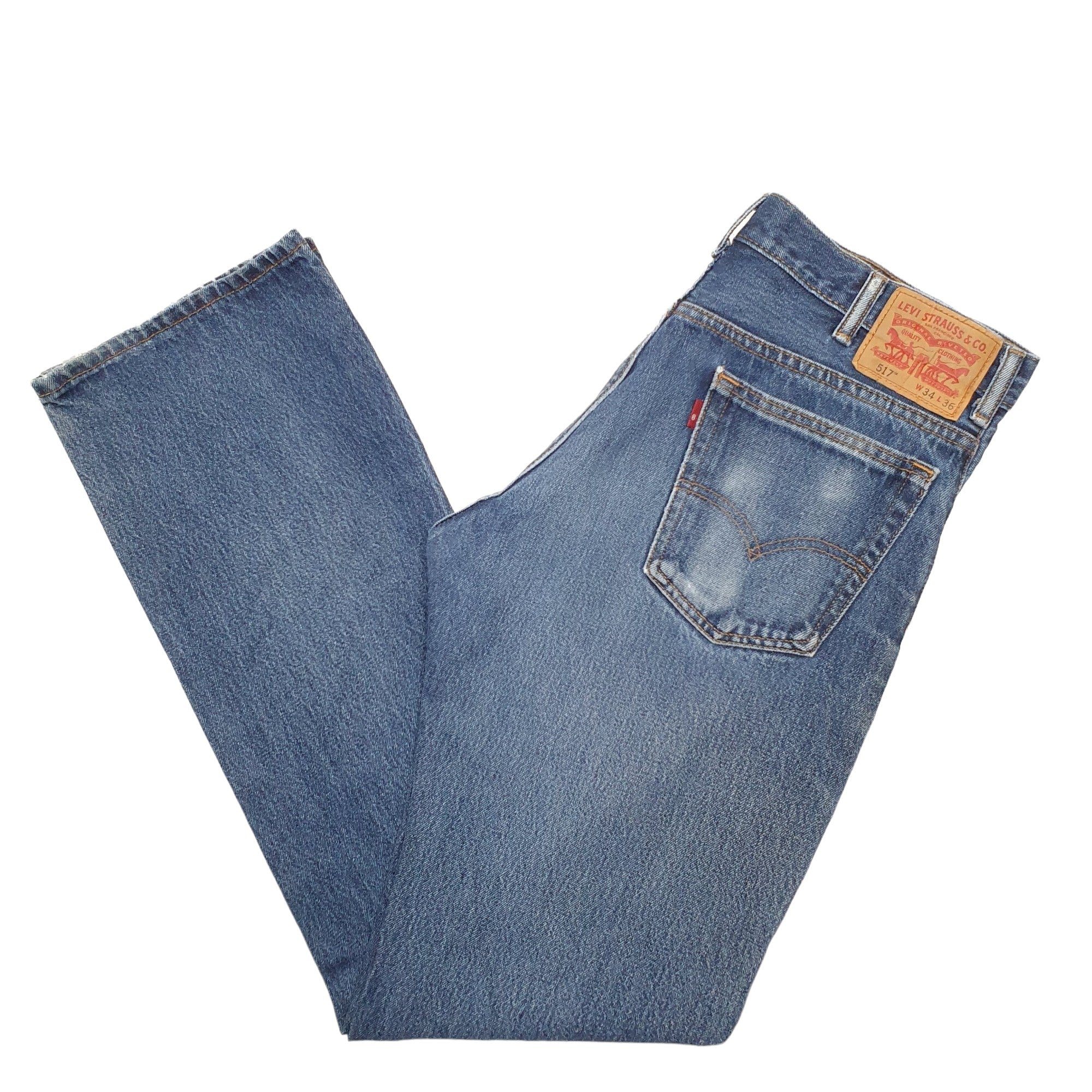 Mens Levis 517 Bootcut Fit Blue Jeans W34 L36 – Bundl Clothing