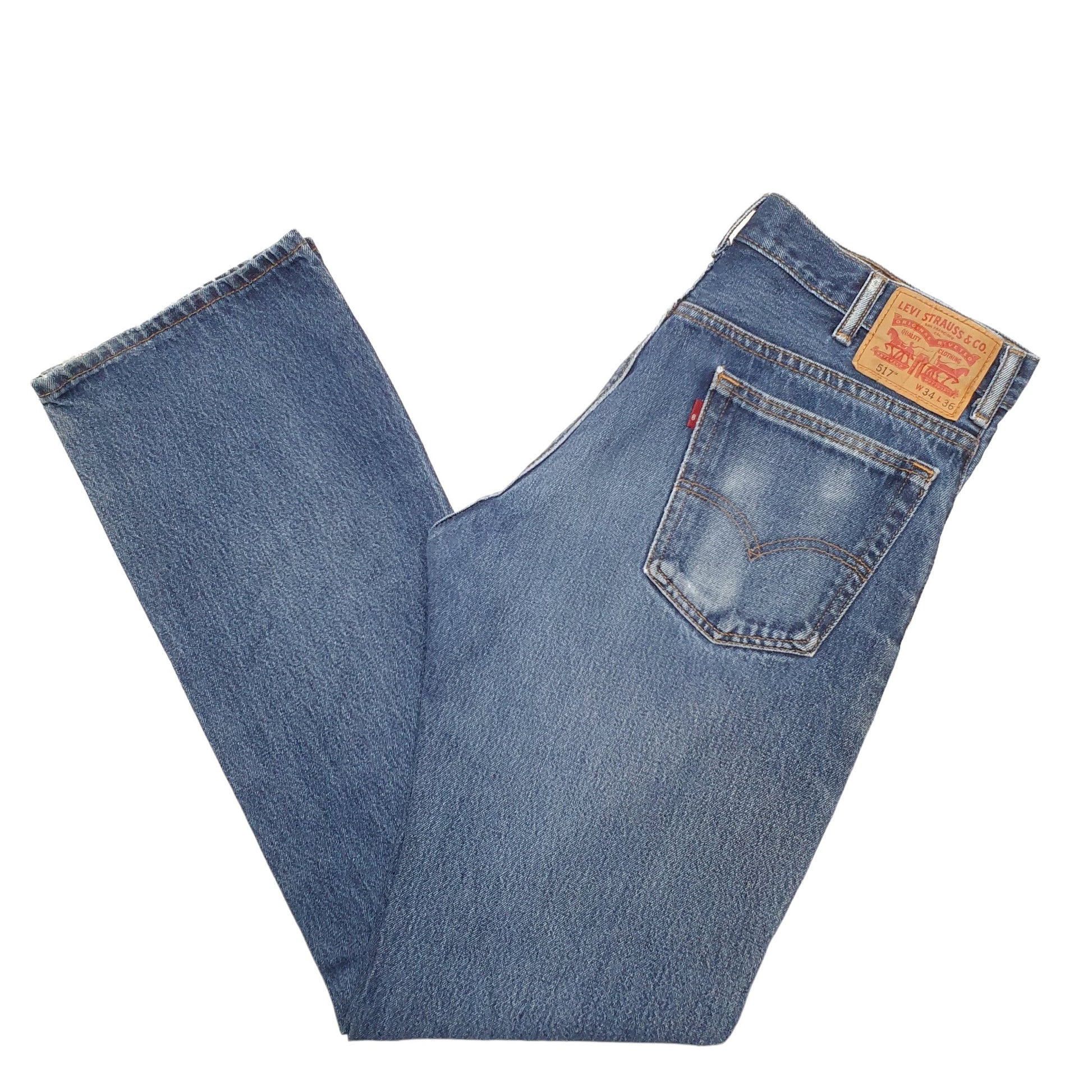 Mens Blue Levis  517 JeansW34 L36