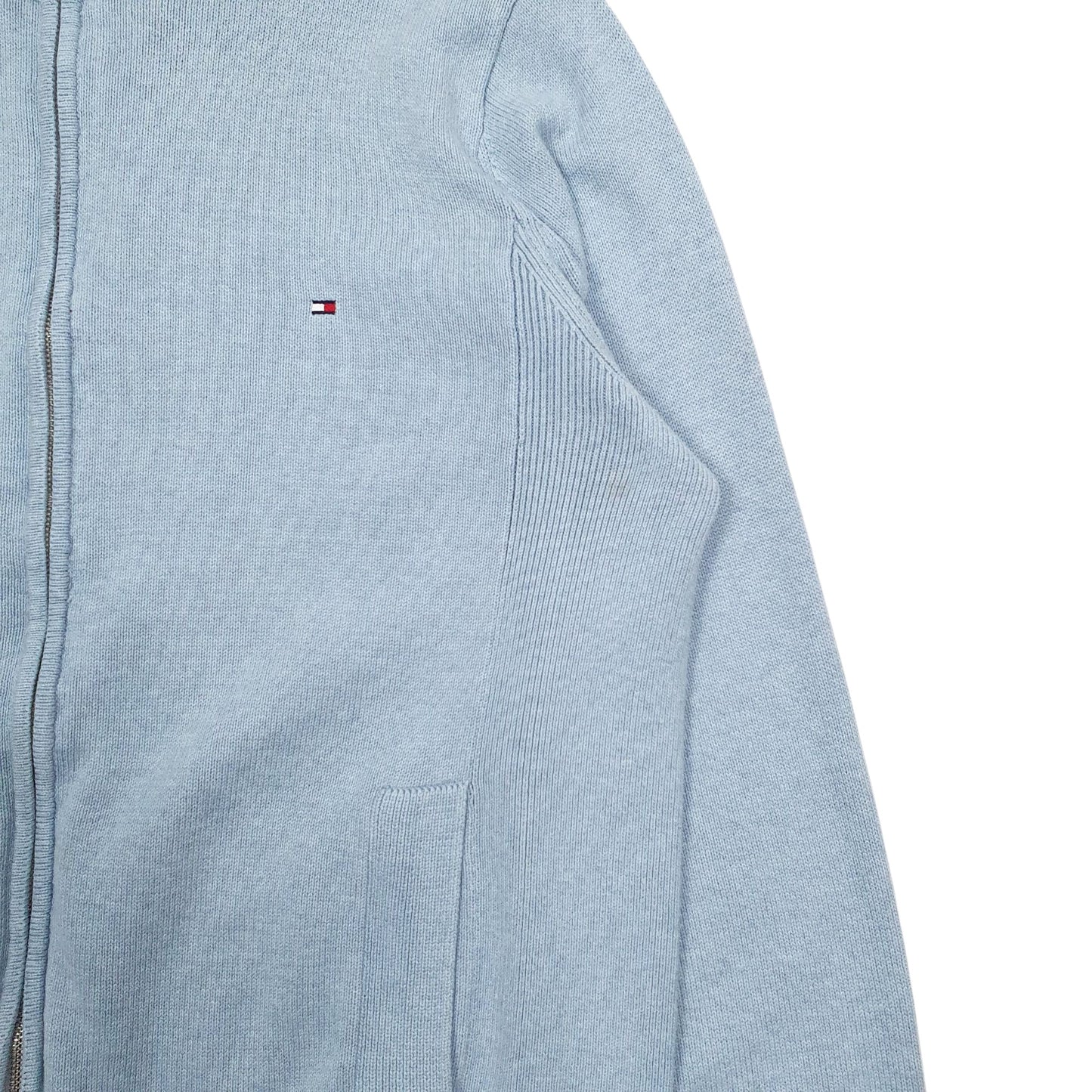 Mens Blue Tommy Hilfiger Knit Full Zip Jumper