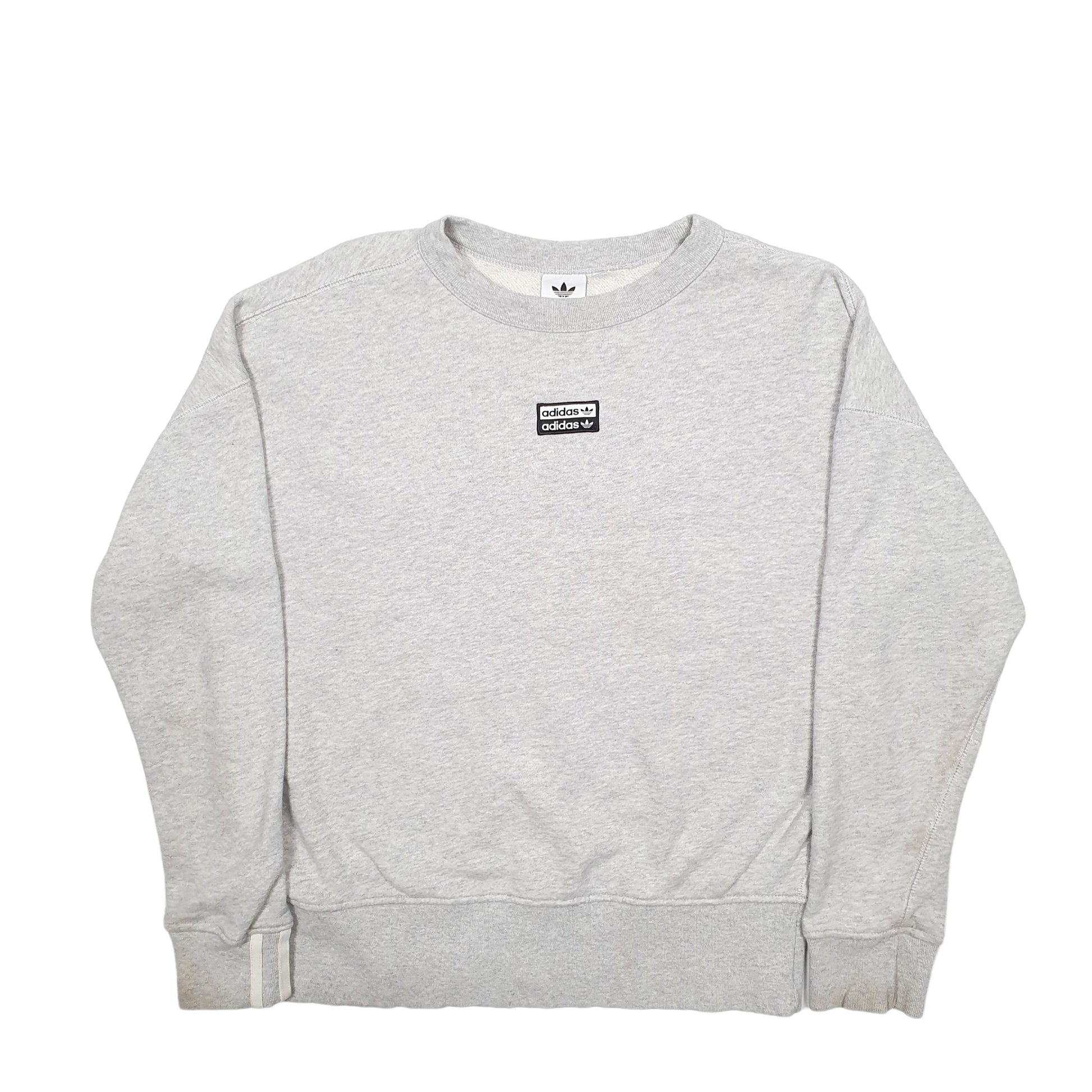 Womens Grey Adidas  Crewneck Jumper