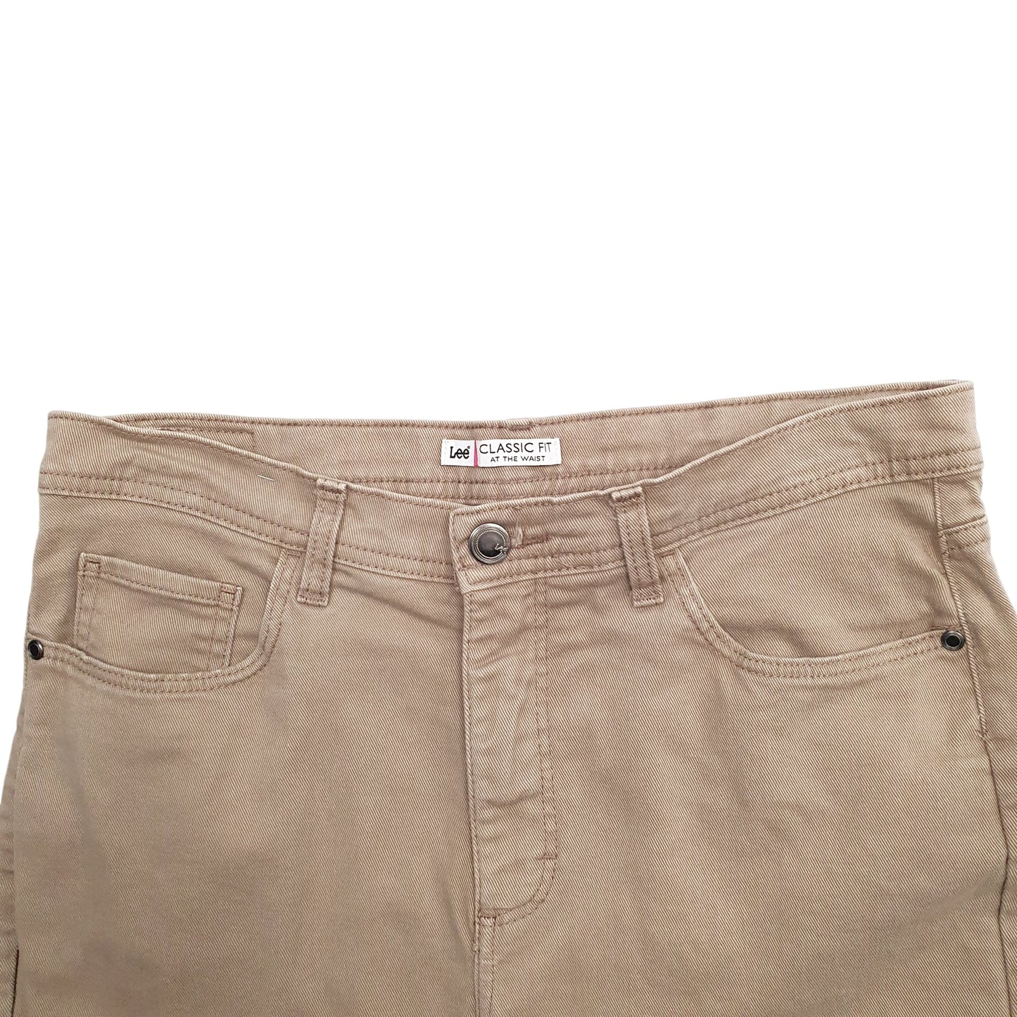 Womens Beige Lee Classic At The Waist Stretch Fit Casual JeansW32 L27