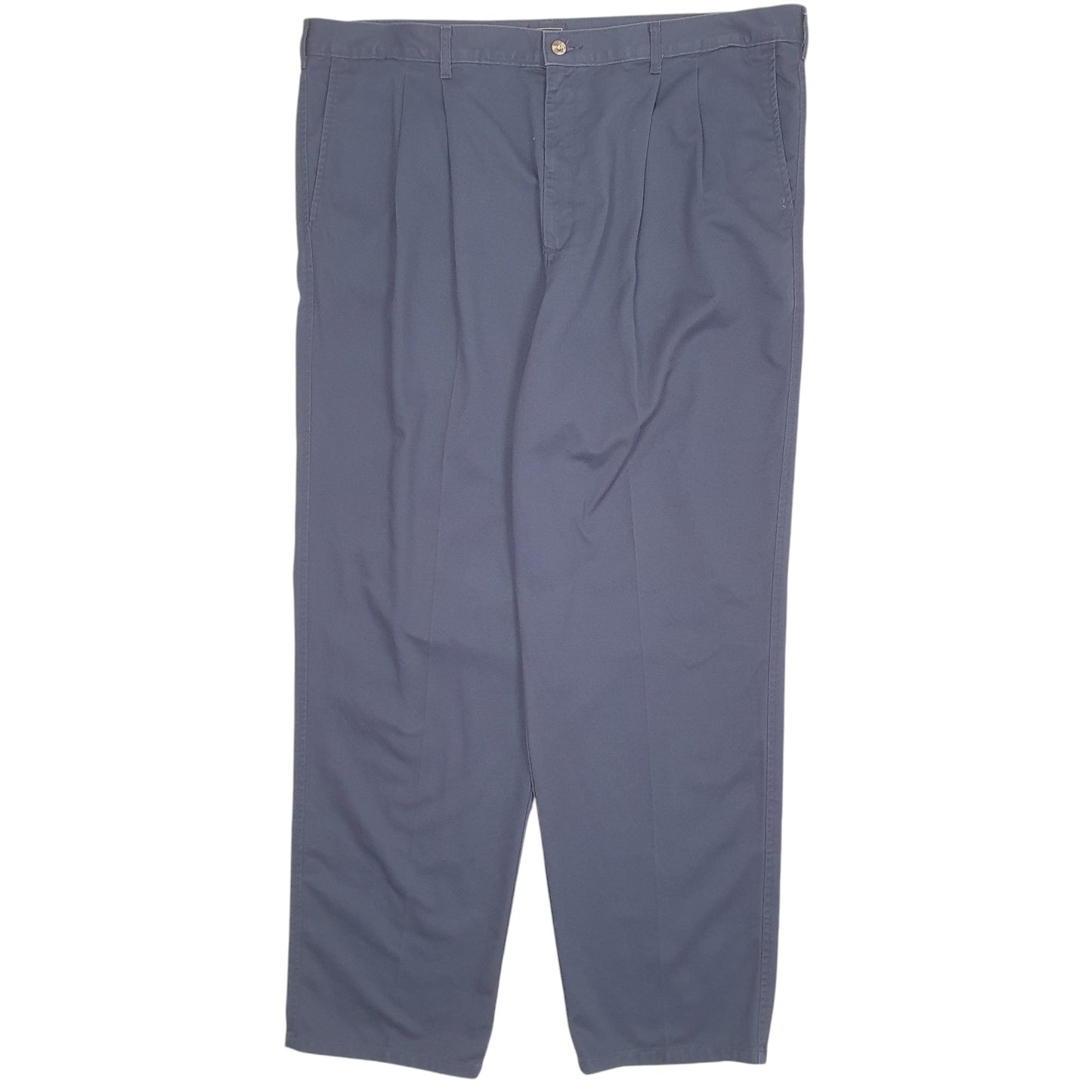 Mens Navy Lee Vintage 1980s Pleated Chino Trousers