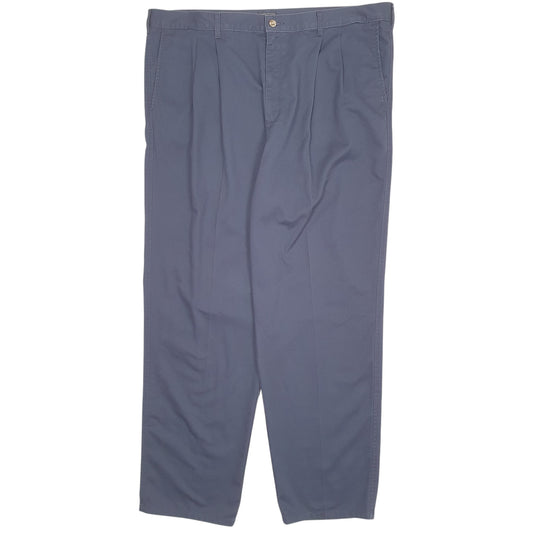 Mens Navy Lee Vintage 1980s Pleated Chino Trousers