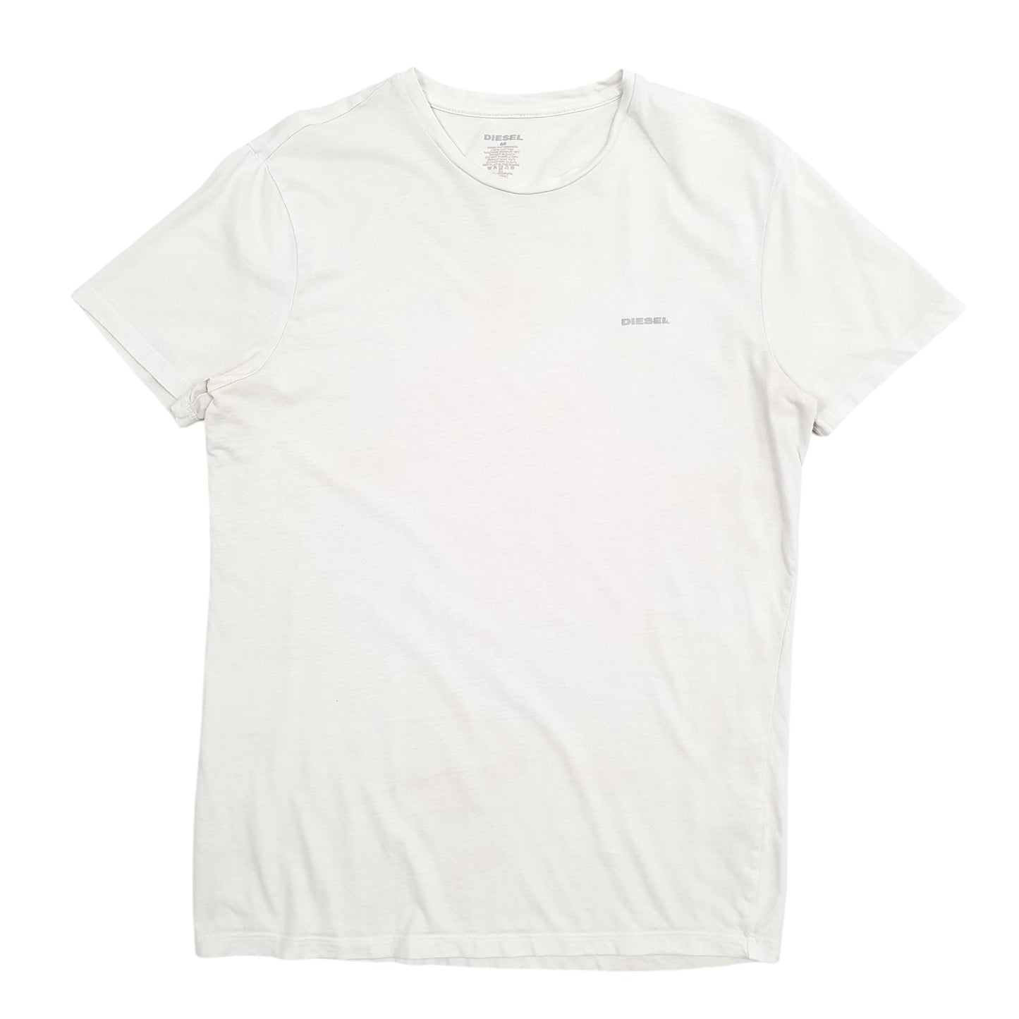 Mens White Diesel  Short Sleeve T Shirt