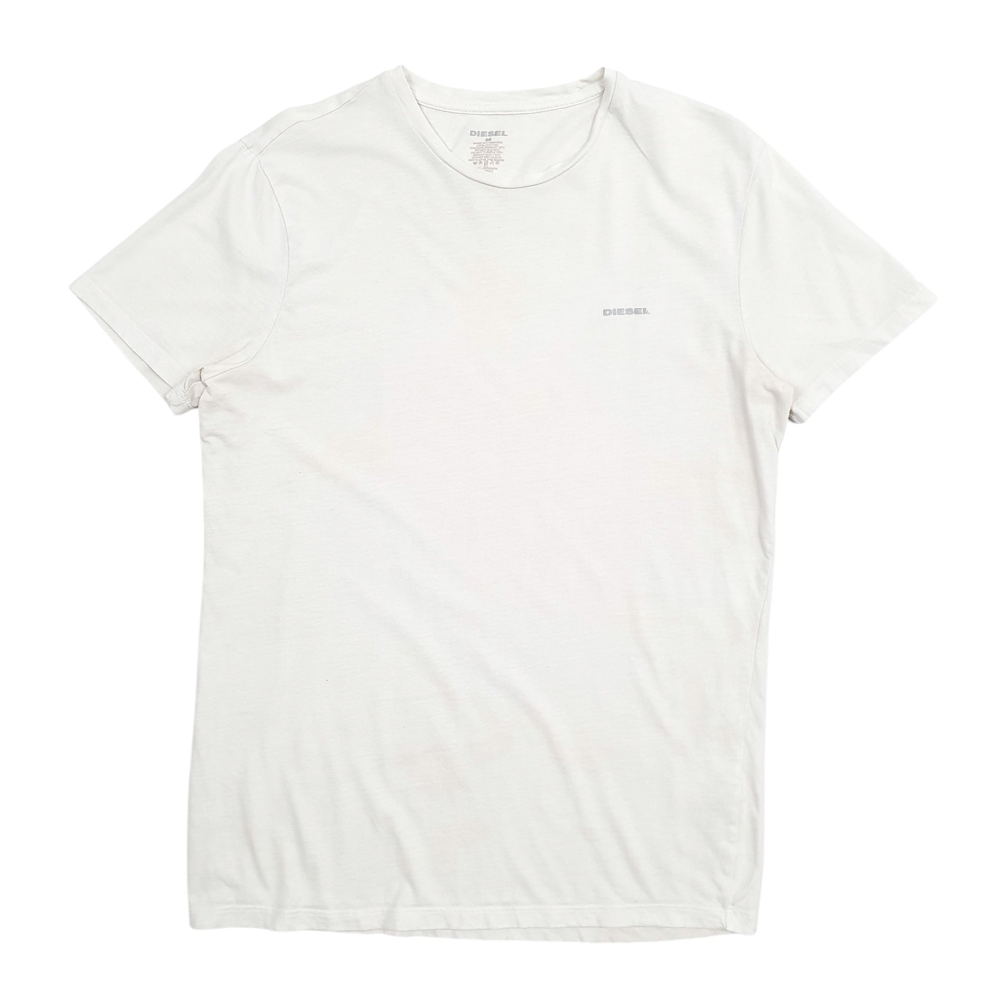 Mens White Diesel  Short Sleeve T Shirt
