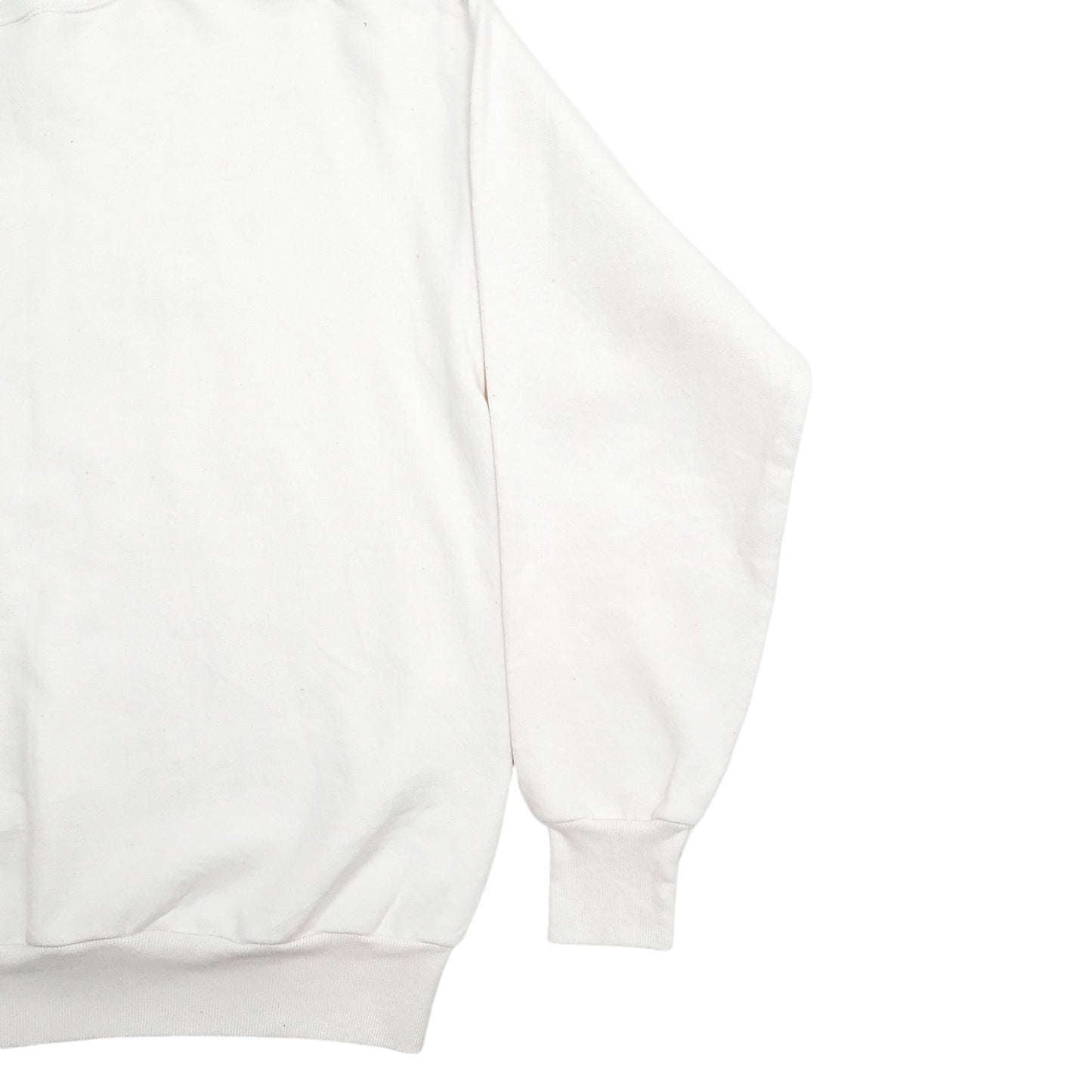 Mens Cream Hanes Galt California Spellout Made In USA Crewneck Jumper