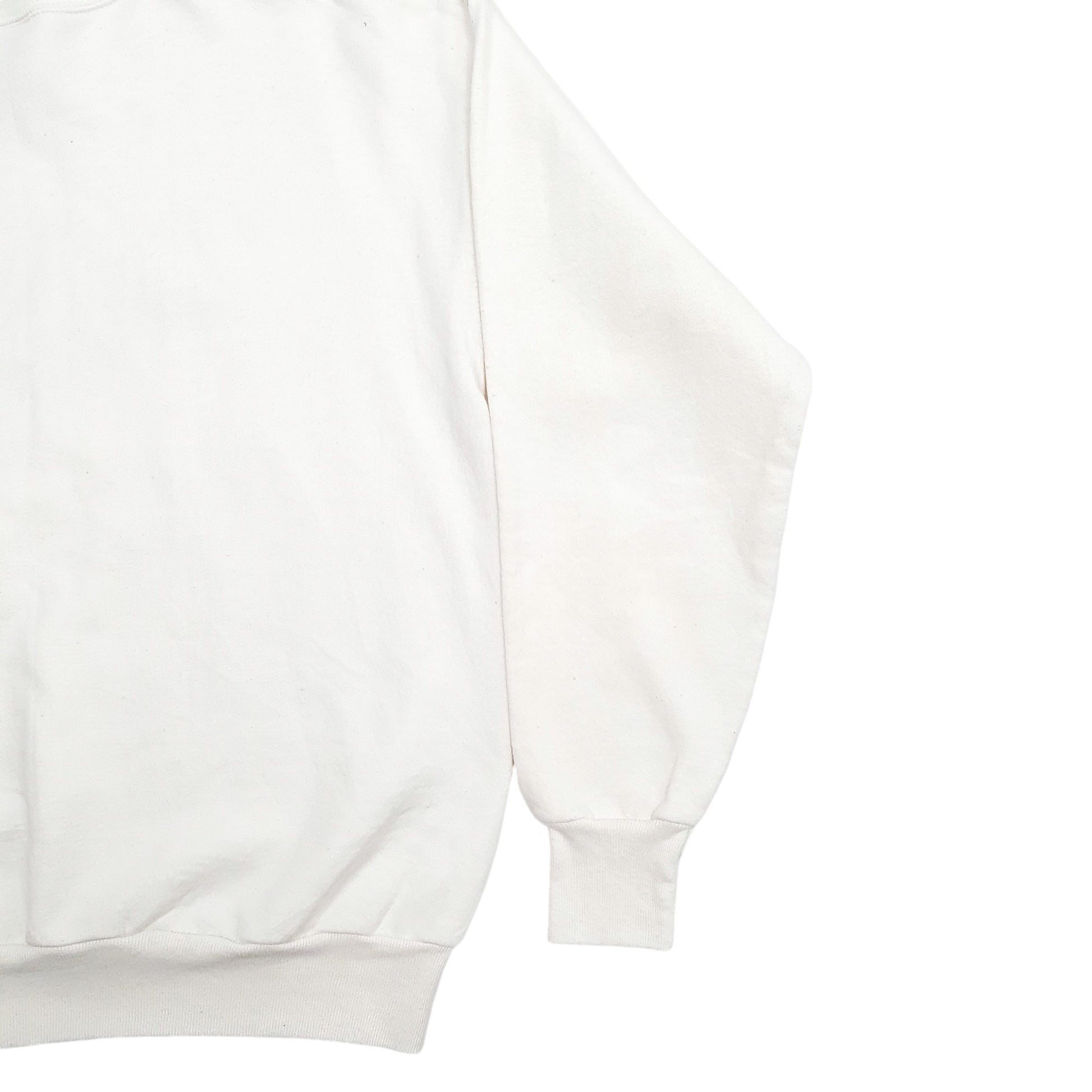 Mens Cream Hanes Galt California Spellout Made In USA Crewneck Jumper