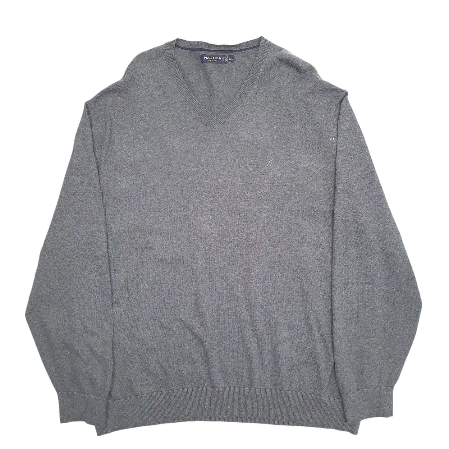 Mens Grey Nautica Knit Crewneck Jumper