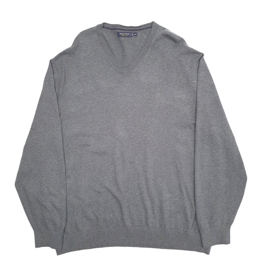 Mens Grey Nautica Knit Crewneck Jumper