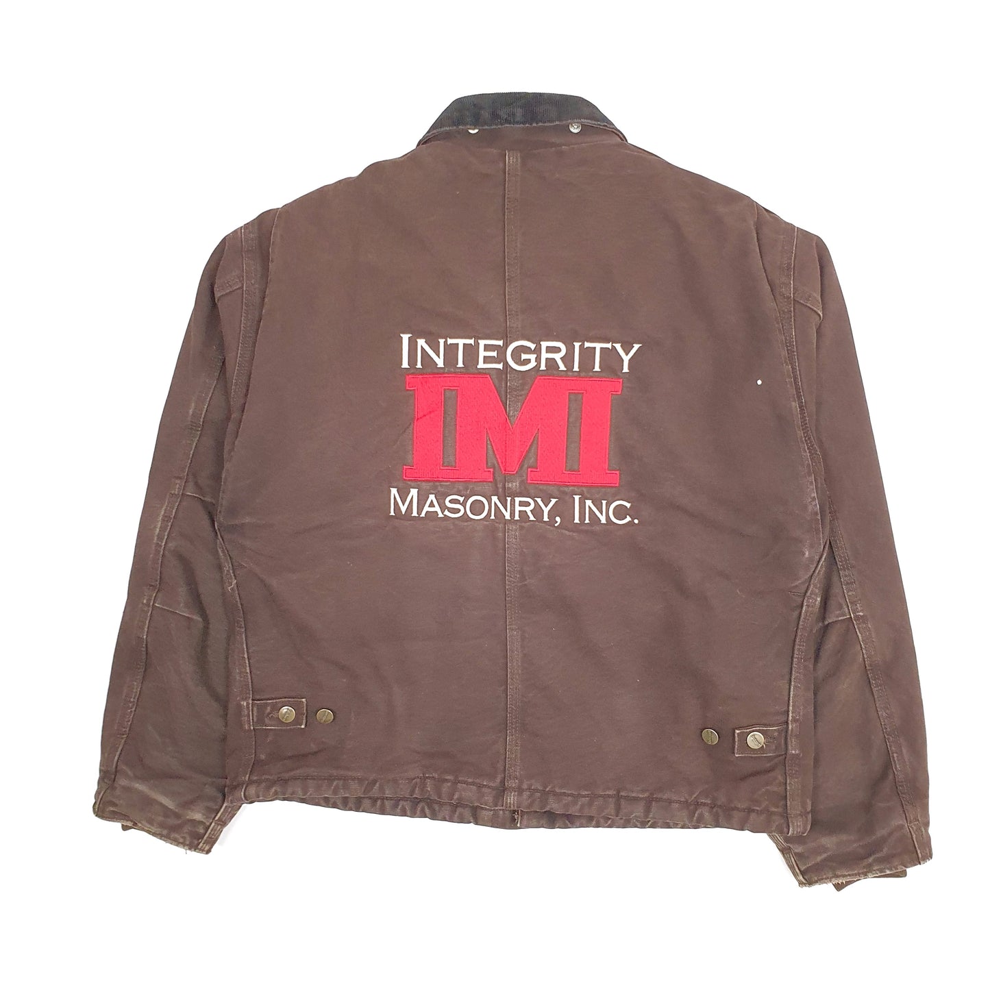 Mens Brown Carhartt J22 DKB Detroit Chore Vintage 2000s Quilted  Coat