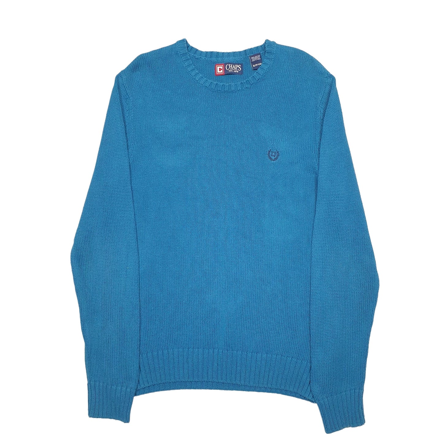 Mens Blue Chaps Knit Crewneck Jumper