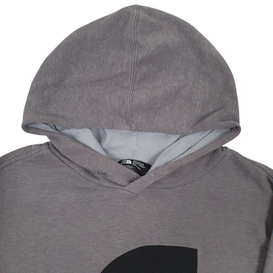 Mens Grey The North Face Spellout Hoodie Jumper