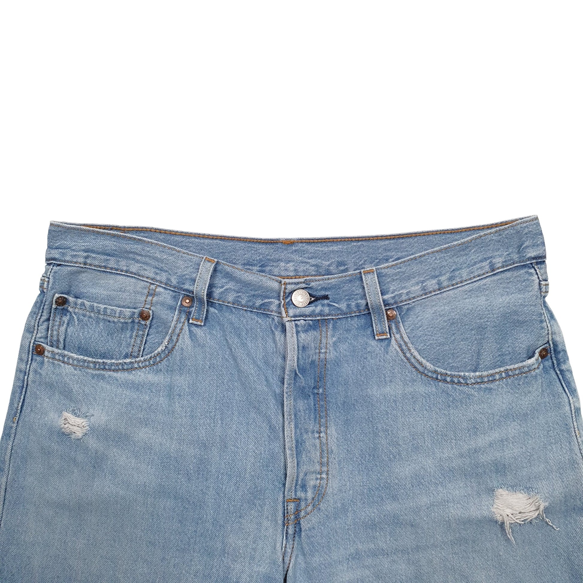 Womens Blue Levis 501 Jorts Denim Shorts