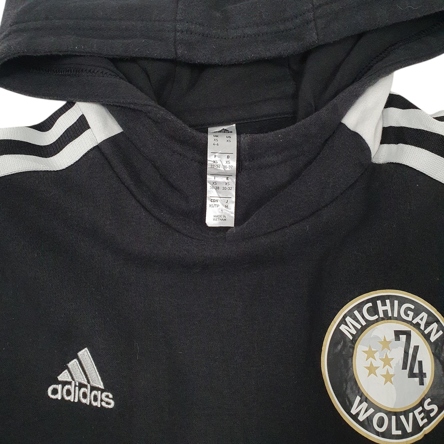 Womens Black Adidas Michigan Wolves Hoodie Jumper