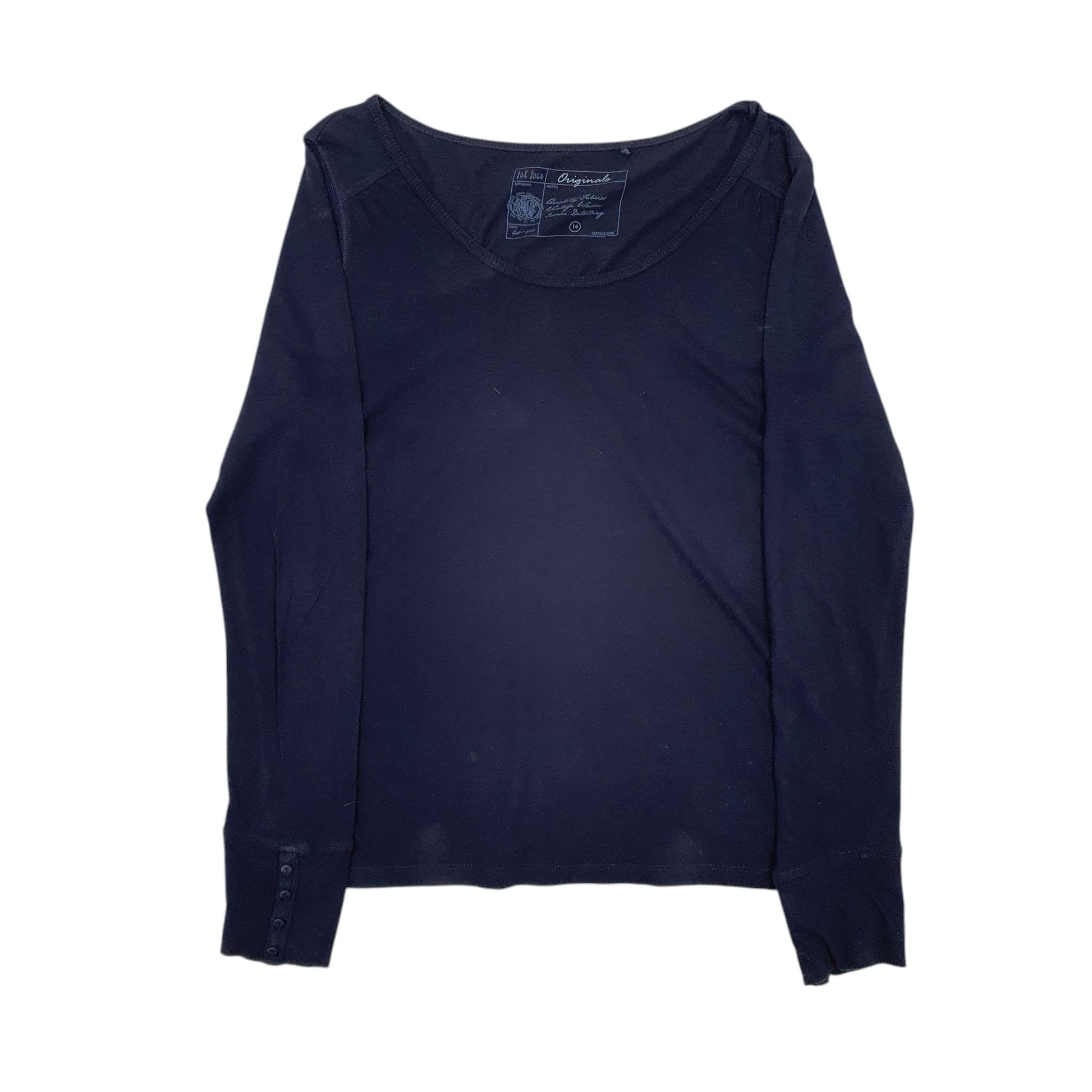 Womens Navy Fat Face  Long Sleeve T Shirt