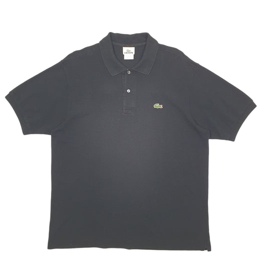 Mens Black Lacoste  Short Sleeve Polo Shirt