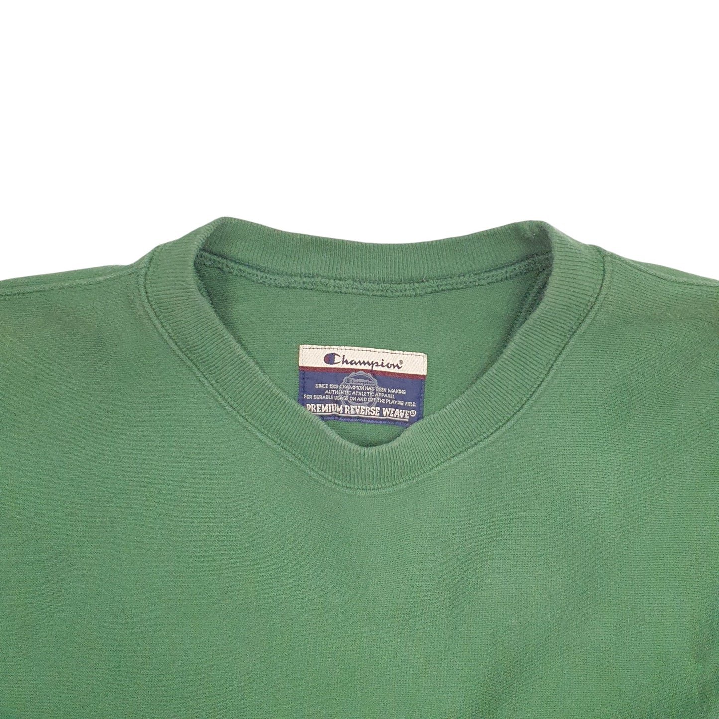Mens Green Champion Reverse Weave Crewneck Jumper