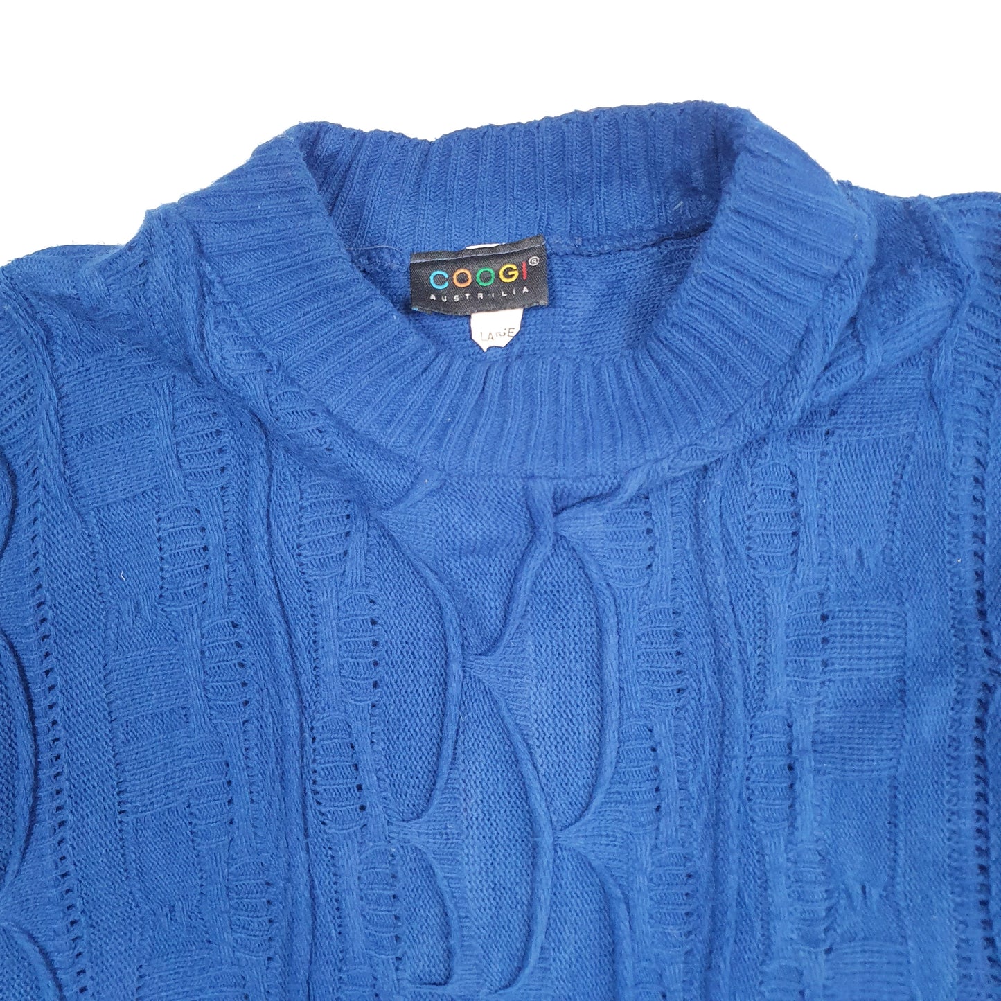 Mens Blue Coogi Knit Sweater Crewneck Jumper