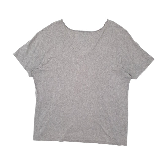 Mens Grey All Saints V Neck Short Sleeve T Shirt