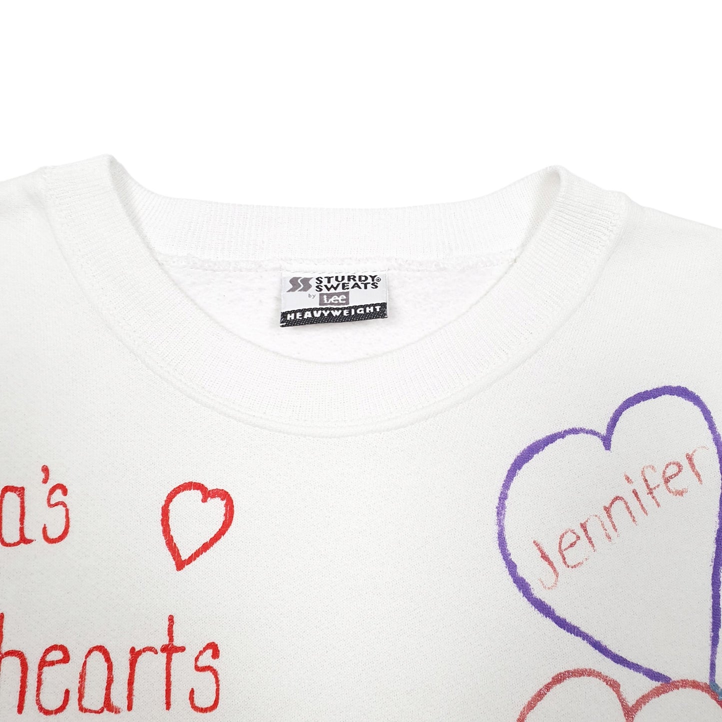 Womens White Lee Vintage Sturdy Sweats Crewneck Jumper