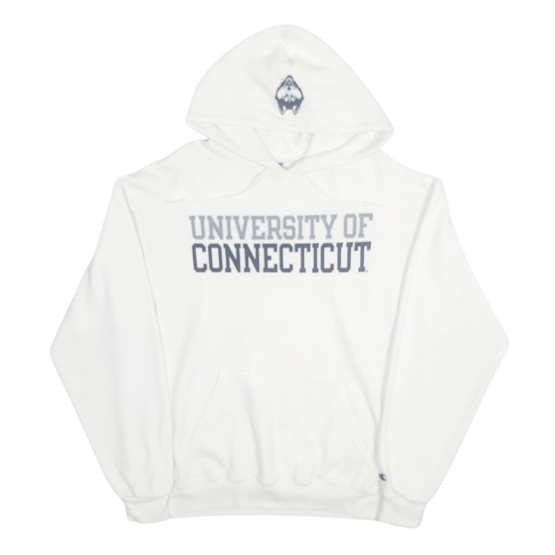 Mens White Champion University of Connecticut Hoodie Jumper