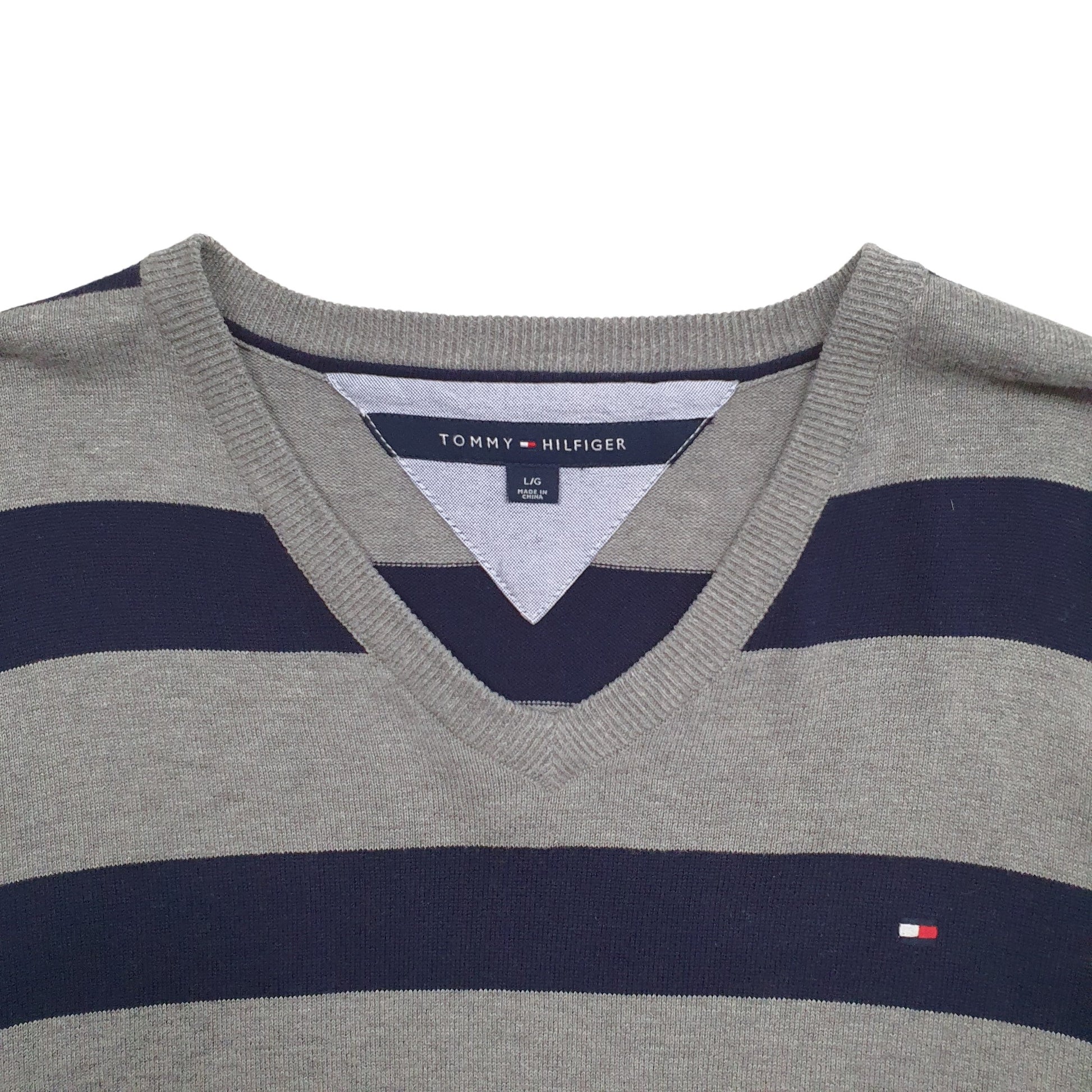 Mens Grey Tommy Hilfiger Knit Crewneck Jumper