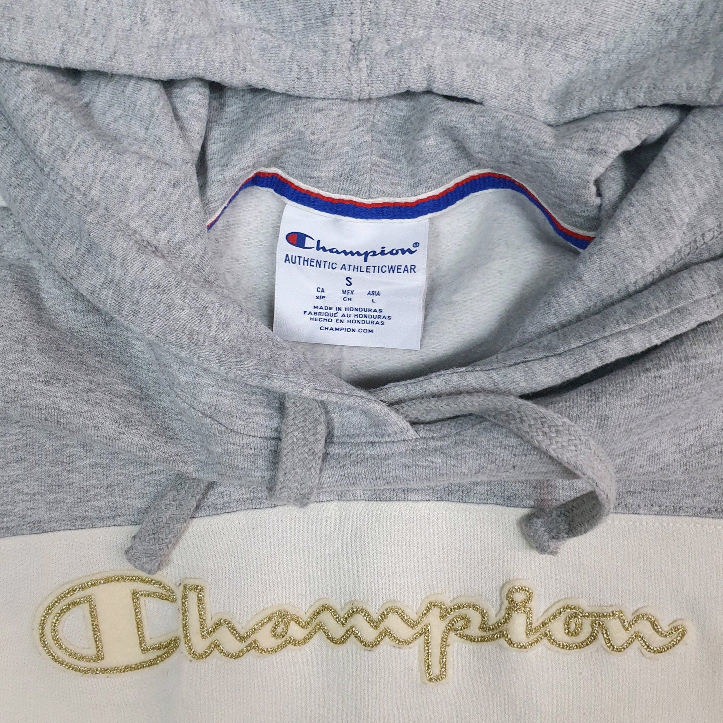 Mens Grey Champion  Hoodie Jumper