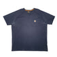 Mens Navy Carhartt Force Relaxed Fit Short Sleeve T Shirt
