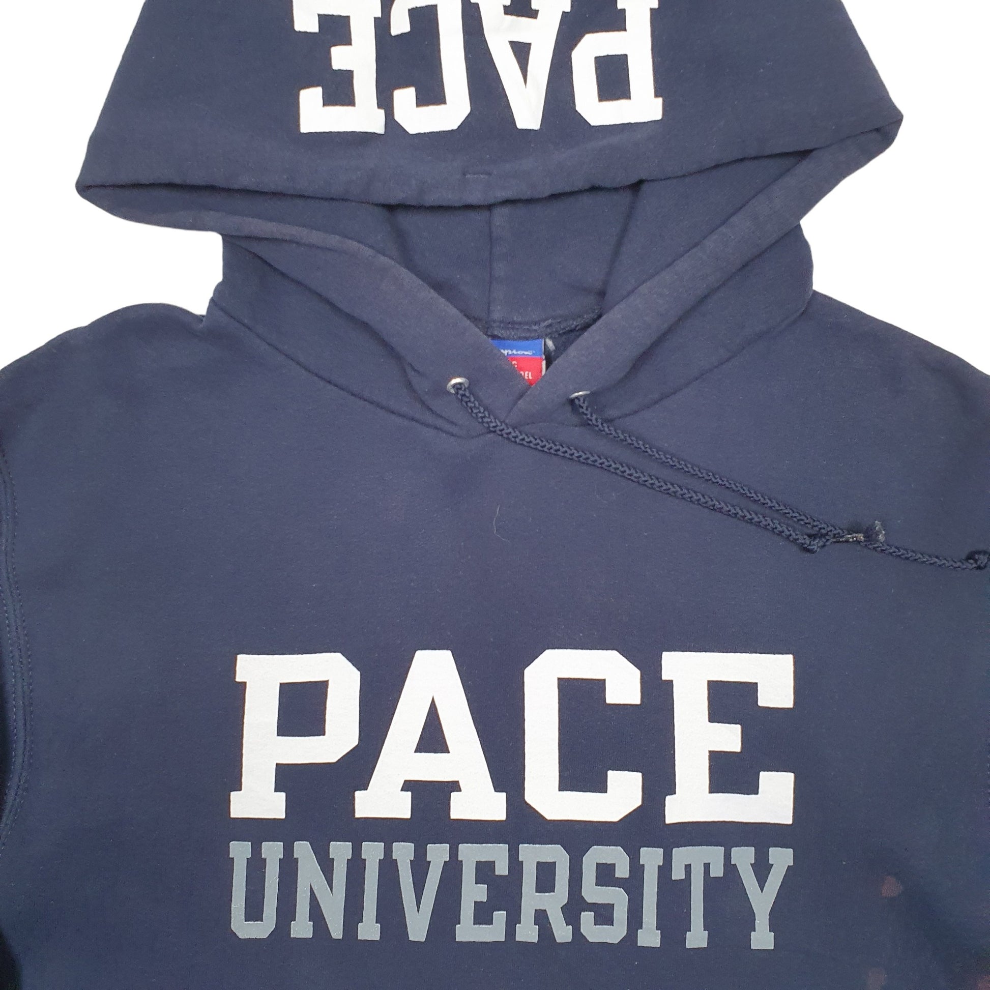 Womens Navy Champion USA College Hoodie Jumper