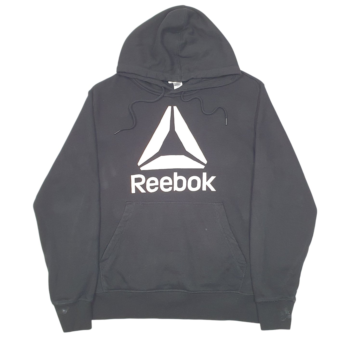 Mens Black Reebok Spellout Hoodie Jumper