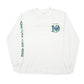 Mens White Unbranded Single Stitch Vintage 90s Long Sleeve T Shirt