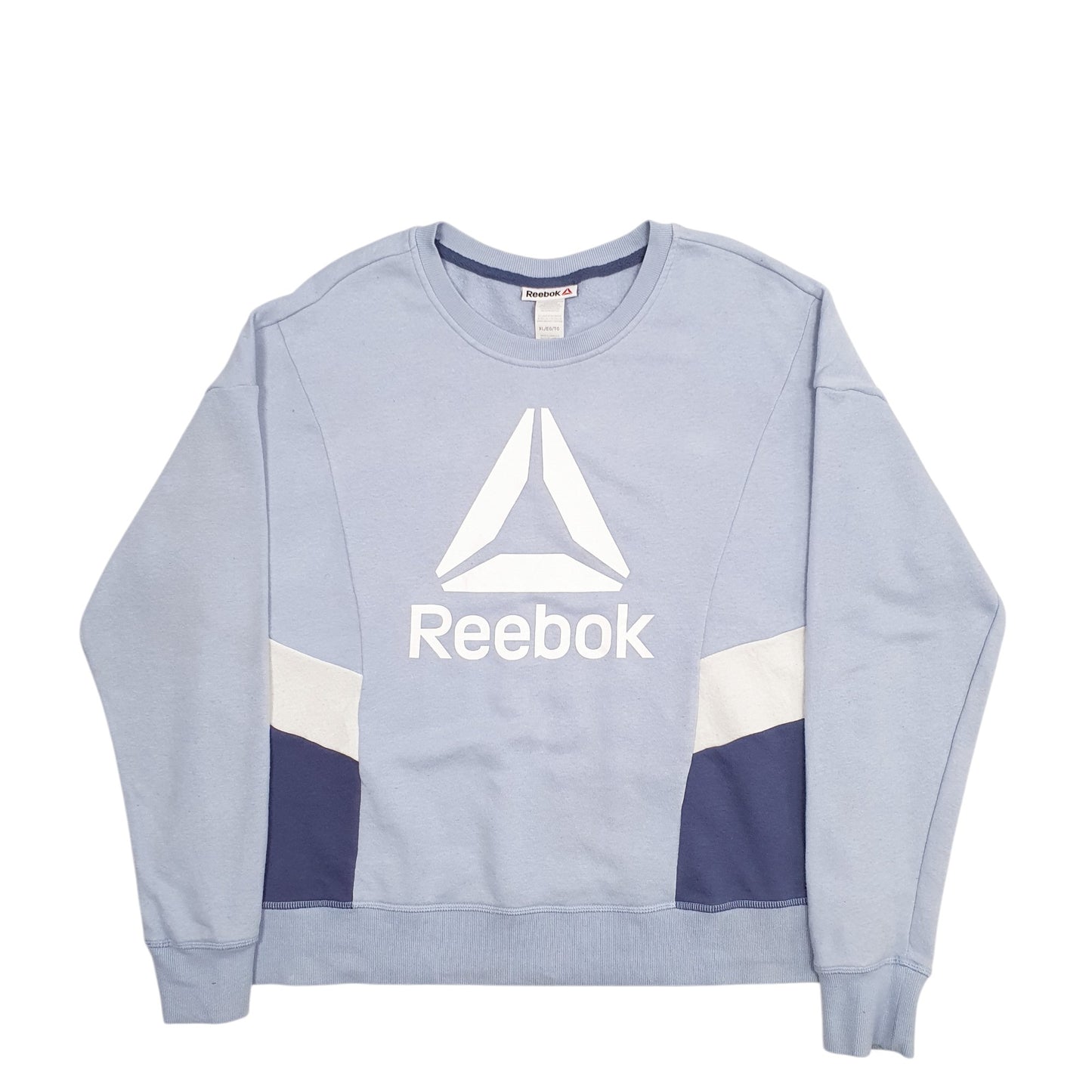 Mens Blue Reebok Spellout Crewneck Jumper