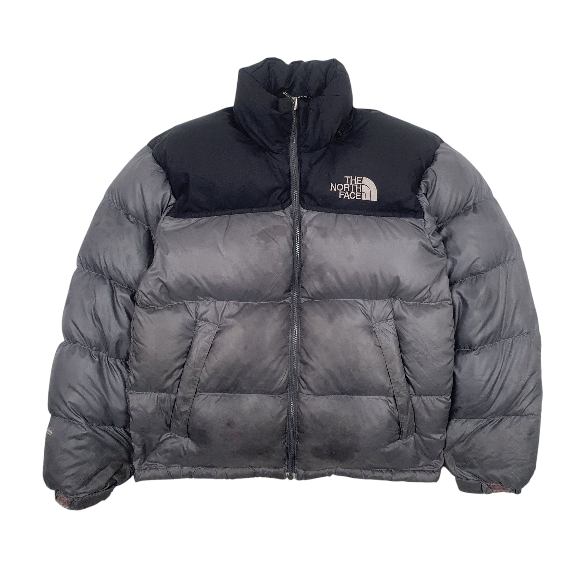 Mens Grey The North Face Nuptse 700  Coat