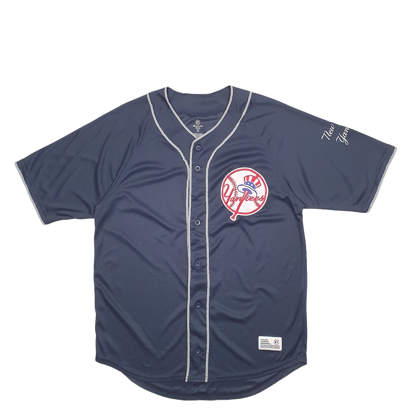 Mens Navy MLB MLB Baseball Jersey New York Yankees Short Sleeve T Shirt