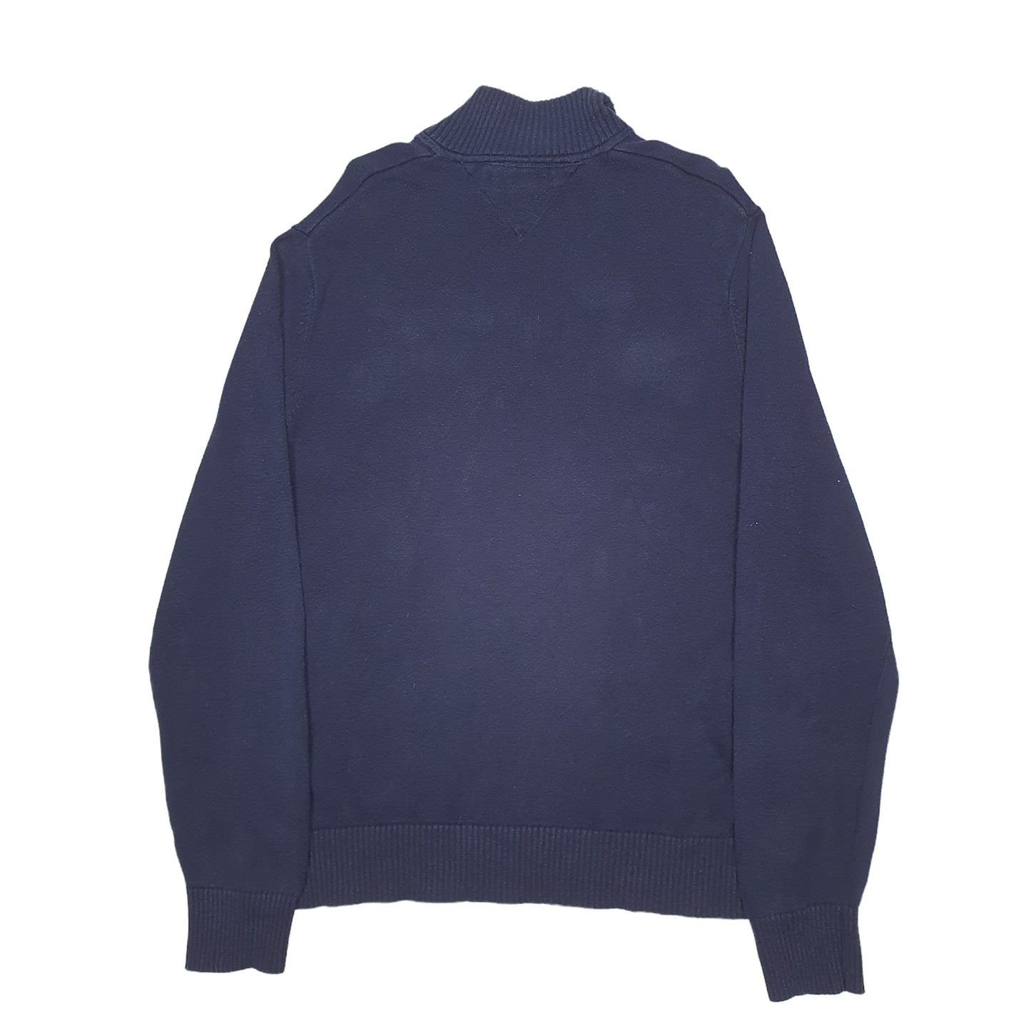 Mens Navy Tommy Hilfiger Knit Quarter Zip Jumper