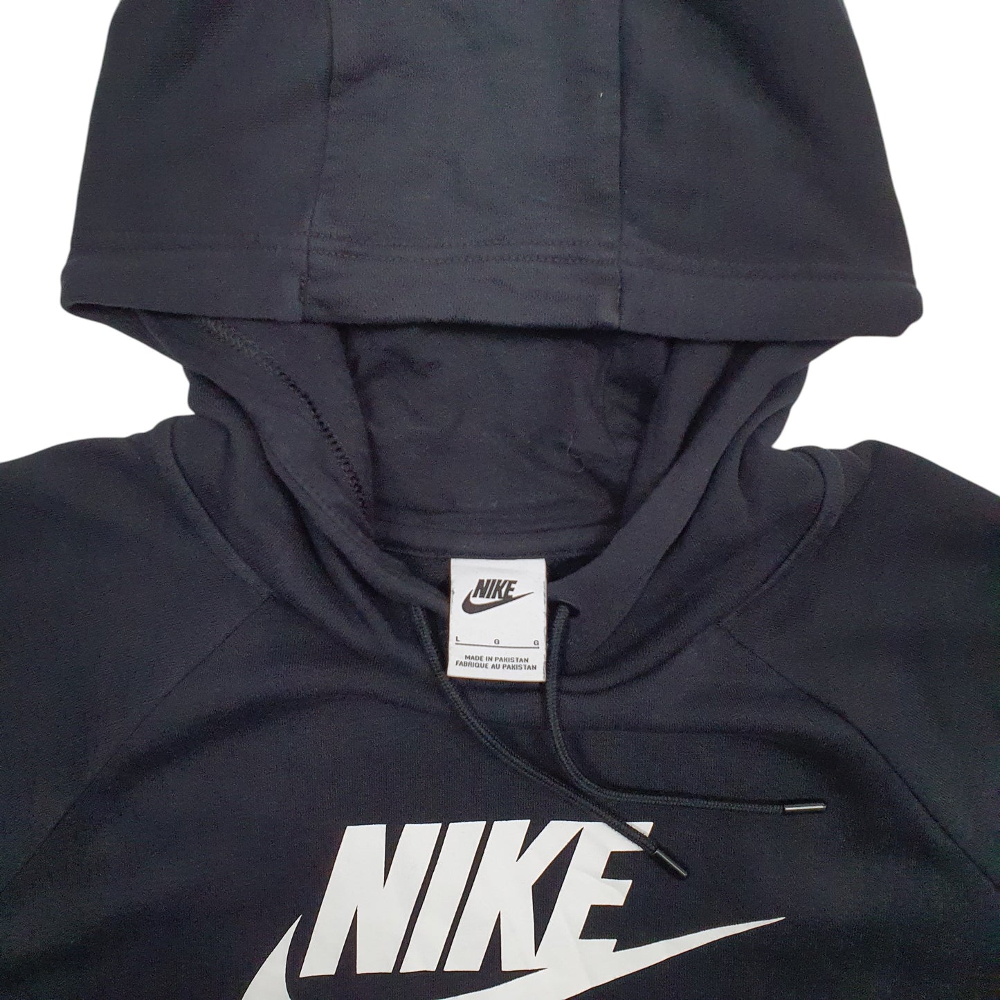 Womens Black Nike Spellout Hoodie Jumper