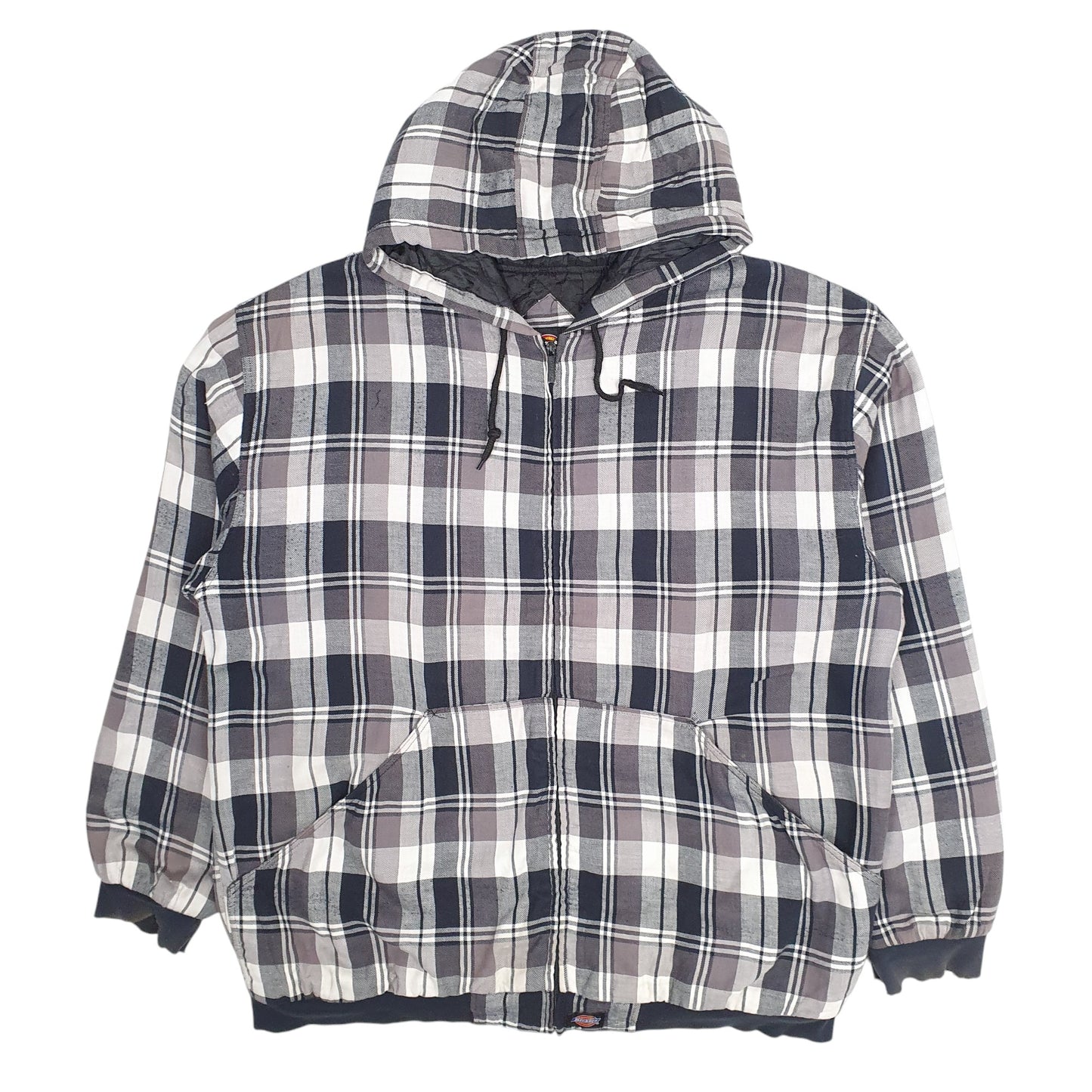 Mens Grey Dickies Hoodie Shirt Check  Coat