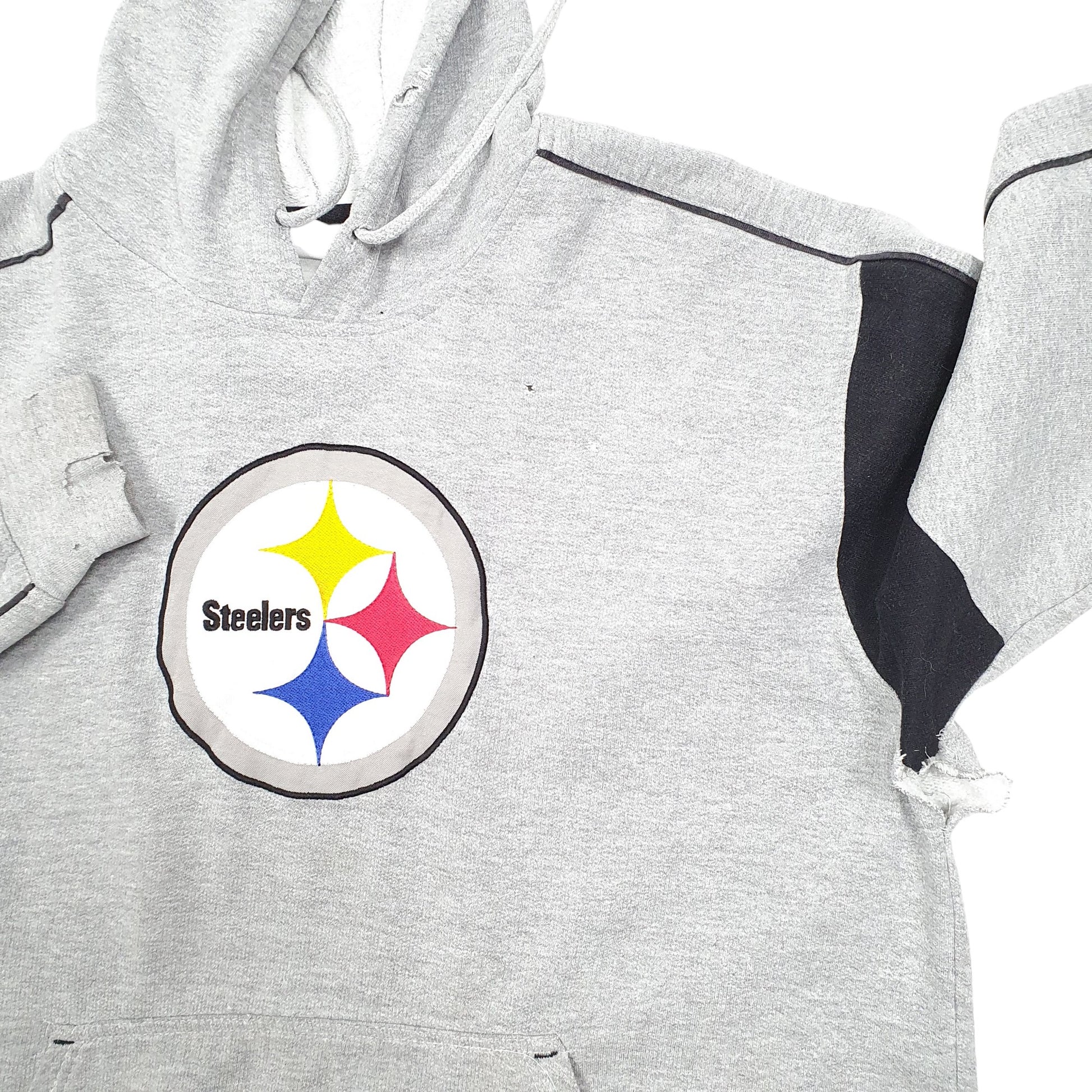 Mens Grey NFL Pittsburgh Steelers American Football Hoodie Jumper